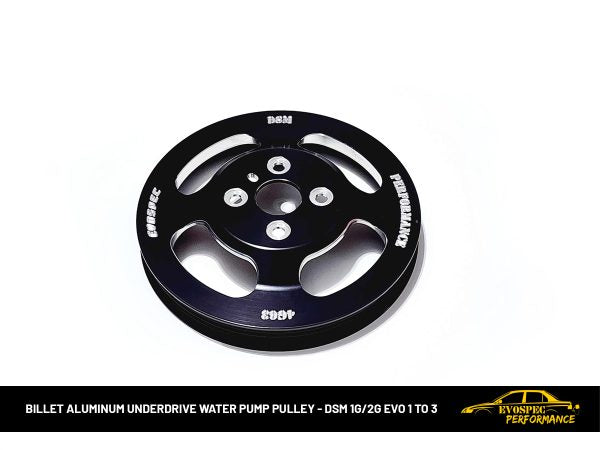 Billet Aluminum Underdrive Water Pump Pulley – DSM 1G/2G Evo 1 to 3