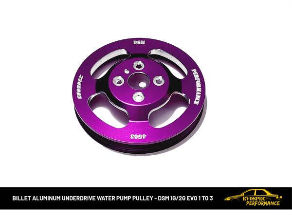 Billet Aluminum Underdrive Water Pump Pulley – DSM 1G/2G Evo 1 to 3