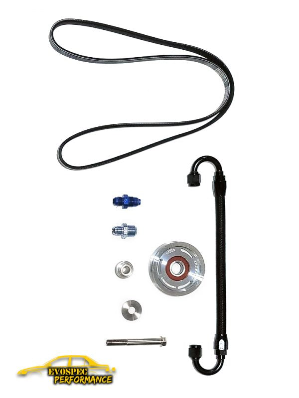 Billet Aluminum Power Steering Delete Pulley Kit – Evo 4/5/6/7/8/9