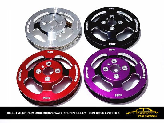 Billet Aluminum Underdrive Water Pump Pulley – DSM 1G/2G Evo 1 to 3