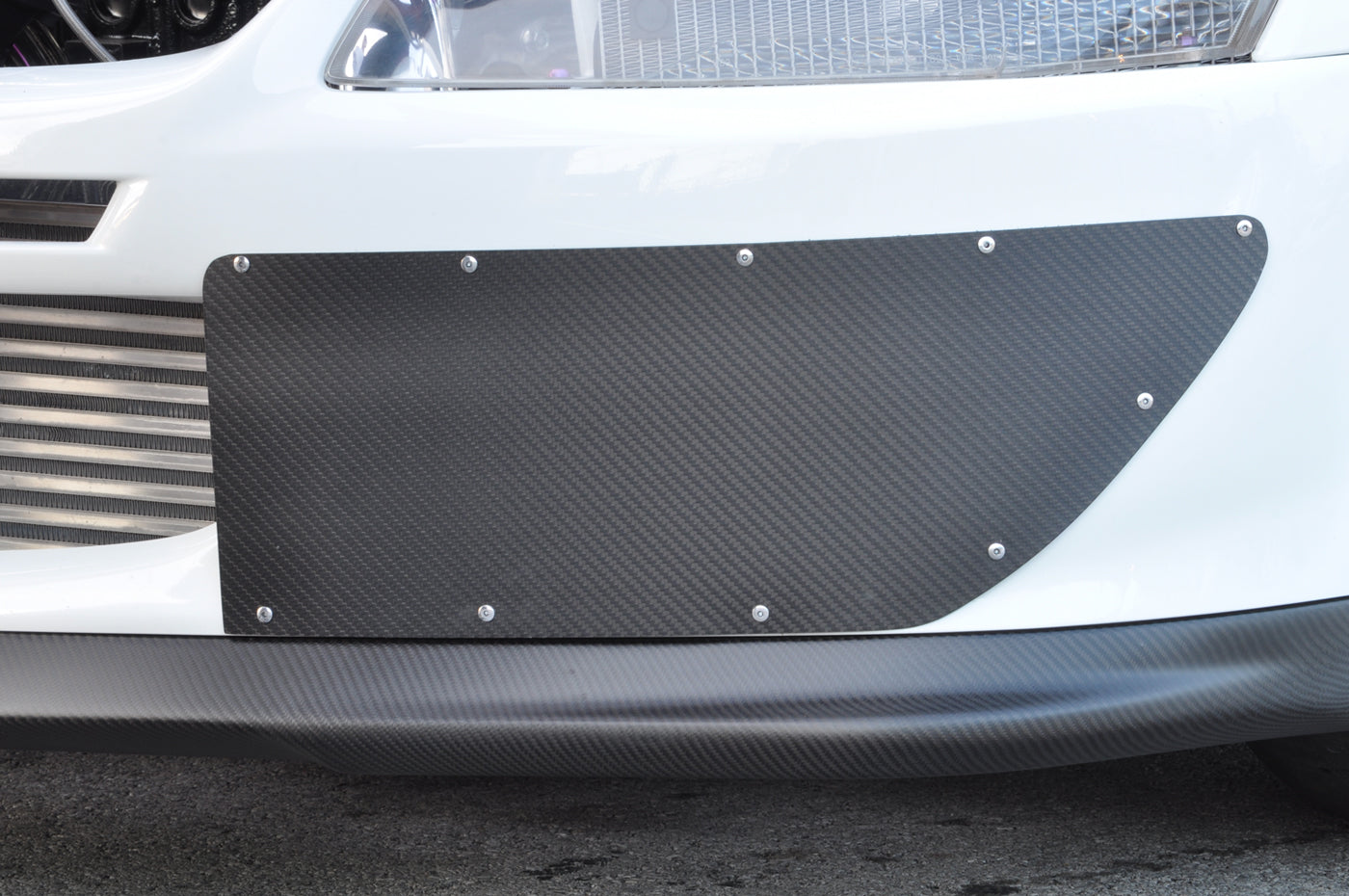 STM Carbon Fiber Front Bumper Shutters - Evo 9
